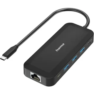 Hama Multiport, 6 Ports, Dockingstation - USB Hub, Schwarz