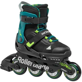 Rollerblade Inline Skates Microblade XT (Rollen: 72mm/80A, Kugellager: SG5) schwarz/petrol/grün Kinder