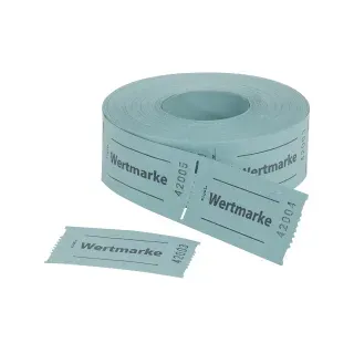 Sigel Gutscheinmarken-Rollen, Â»WertmarkeÂ«, blau, fortlaufend nummeriert, 60x30 mm, 500 Stück