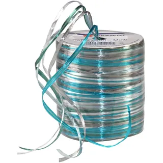 Präsent Geschenkband Raffia Pearl glänzend blau/türkis/grün 3,0 mm x 50,0 m