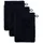 Waschhandschuh 15 x 20 cm black 3 St.