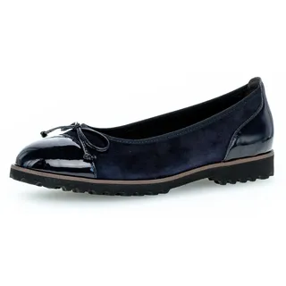 Gabor Ballerina Flats, Chunky Slipper mit komfortablem Gummieinfass Gr. 43, nachtblau, , 810493-43