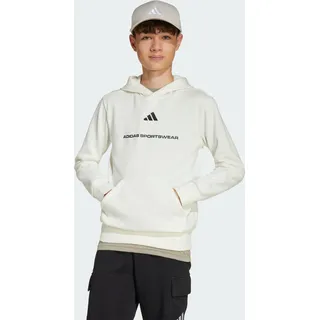 adidas Slogan Fleece-Hoodie weiß 146 cm