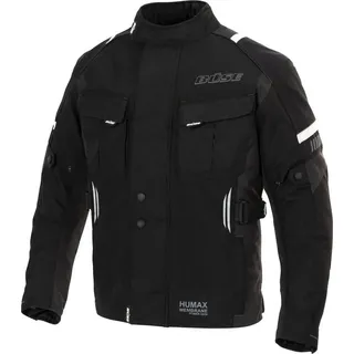 BÜSE Breno Pro wasserdichte Motorrad Kinder Textiljacke, schwarz-grau, Größe 3XL 58 60