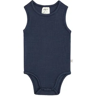 LÄSSIG Baby Body ärmellos aus Rippstrick TENCELTMLyocell mit Druckknopf/Sleeveless Body navy, Größe50/56