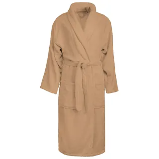 Brandsseller Bademantel Baumwolle für Damen und Herren UniSex Frottee Saunamantel Morgenmantel flauschig weich (M, Lachs) - M