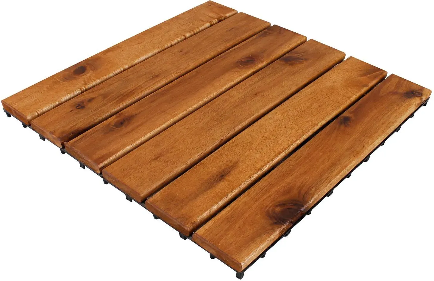 Mojawo, Gartenbodenbelag, 33 Stück ca. 3 QM Holzfliese Akazienholz FSC 30x30cm Stecksystem (33x)