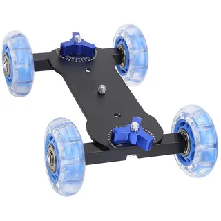 BuyWeek Kamera Slider Dolly, 10 KG Belastung Schiene Rollschieber Kamera Dolly Skater Mini Desktop Auto für DLSR Camcorder Videokamera(Farbe des Rads ist Zufällig)