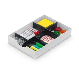 Styro Schubladeneinsatz 268-405, weiß, für Styrodoc Sortierstation, 22,6 x 4,9 x 31,5 cm