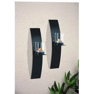 GartenHero Wandkerzenhalter Wandkerzenhalter Teelichter Wand Kerzenhalter Wandleuchter Kerze Metall Teelichthalter