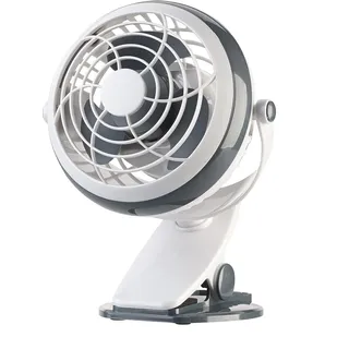 Sichler Haushaltsgeräte Mobiler Ventilator mit Klemme, USB- & Batterie-Betrieb, 3 W, Ø 12,7 cm