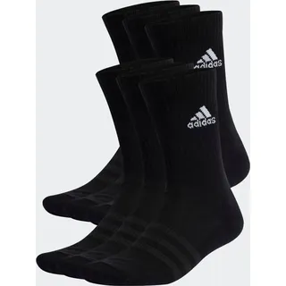 Adidas Cushioned Sportswear Crew Socken, 6 Paar Black / White 46-48