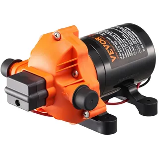 Vevor 12-V-Membranpumpe, 11,36 L/min, 3-Kammer-DC-Wasserpumpe mit automatischem Druckschalter 40–100 PSI einstellbar, 50 PSI, 1/2 Zoll MNPT-Anschluss, für Wohnmobil, Yacht, Imbisswagen, Camper, Marine