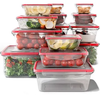 classbach Frischhaltedose rechteckig transparent 1 l 14-teiliges Set