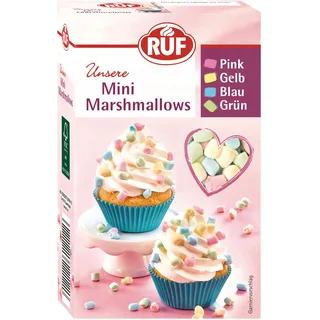 RUF Mini Marshmallows, Mäusespeck in Pastellfarben zum Dekorieren von Torten, Cupcakes und Plätzchen oder als Topping für Heiße Schokolade, 1 x 45g