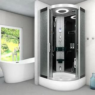 AcquaVapore Dampfdusche Duschkabine Sauna 100x100 cm ohne 2K Scheiben Versiegelung
