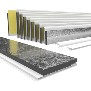 HEXIM PVC Rollladenkastendeckel mit Dämmung Länge: 1000-2000mm, Breite: 120-320mm, Revisionsklappe Rollladendeckel Rollladen Jalousie Deckel ...