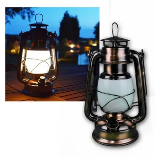 ChiliTec LED-Petroleum-Laterne “CT-CL Copper“, dimmbar, Batteriebetrieb, Kupfer