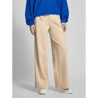 Straight Leg Bundfaltenhose mit Galonstreifen Modell 'KATE', Beige, XS