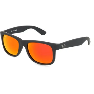 Ray-Ban RB 4165 JUSTIN Herren-Sonnenbrille Vollrand Eckig Kunststoff-Gestell, schwarz