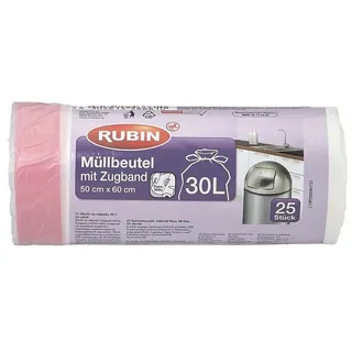 RUBIN Müllbeutel 30,0 l rot, 25 St.