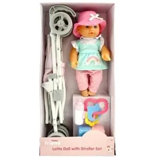 Happy Friend Lotta Doll 30 cm mit Kinderwagen Set
