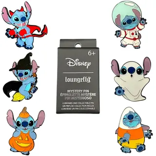 Funko Loungefly Stitch - Disney: Stich Halloween - Blind Box Enamel Pin - Lilo and Stitch - Blind Box Emaille-Nadeln - Niedliche Brosche Zum Sammeln - Für Rucksäcke & Taschen - Geschenkidee