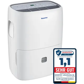 Newentor Luftentfeuchter 25L/Tag - 270W Stromsparender Luftentfeuchter - Für Räume ca. 215m3/80m2 - 10 J. Gar. - Raumentfeuchter für Keller - Mit 2M Ablaufschlauch, Abnehmbarem Filter, Timer