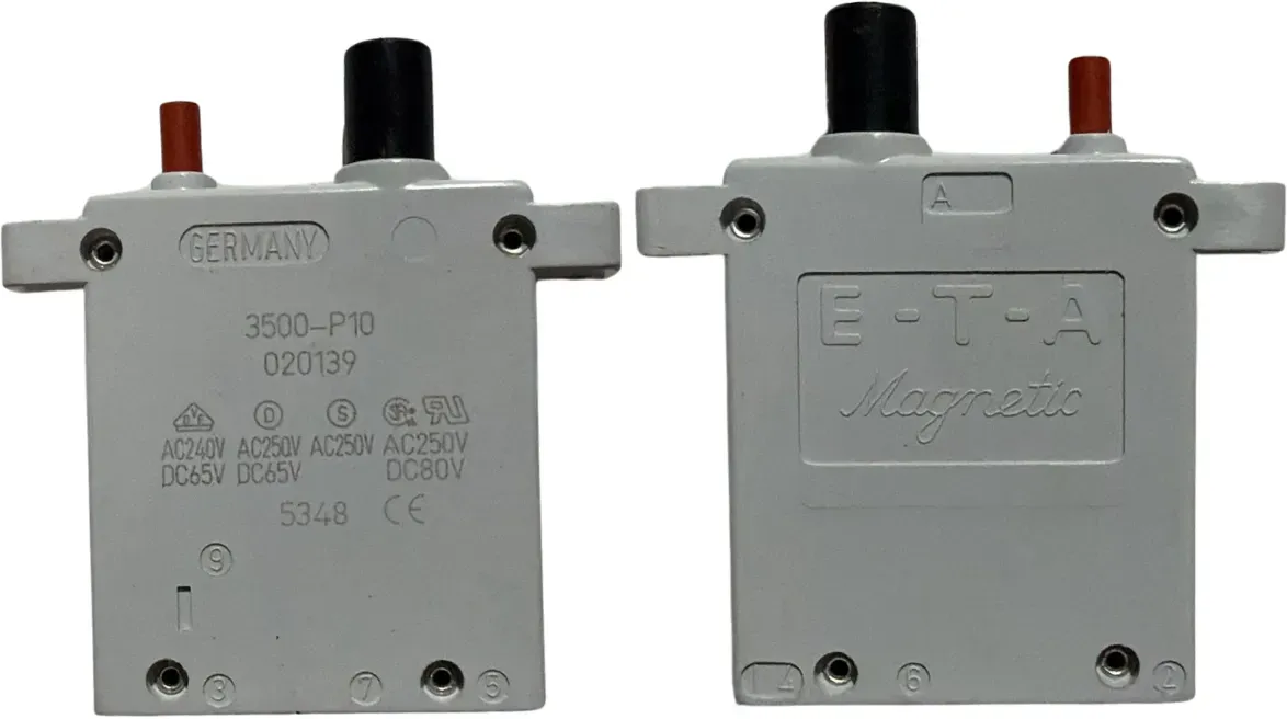 E-T-A 3500-P10 10A Leistungsschalter Magnetschalter 250V AC 80V DC