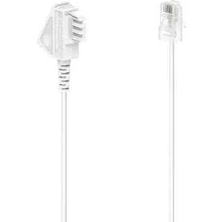 Hama Telefon (analog) Anschlusskabel [1x RJ11-Stecker 6p4c - 1x RJ11-Stecker 6p4c] 6m Schwarz