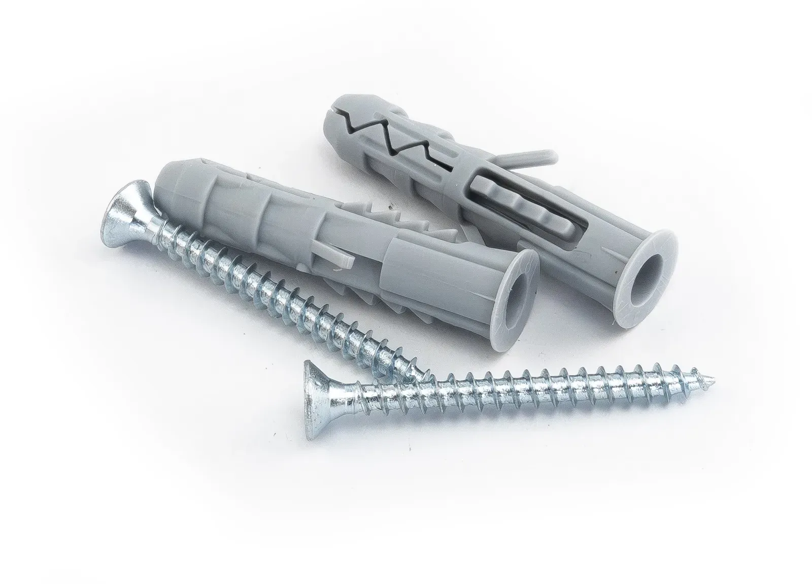 Dübel 8x40mm Set mit Schrauben Schraubenset 4x40mm 100 Stück Rahmendübel Schlagdübel Universaldübel Klimas KRX-084040