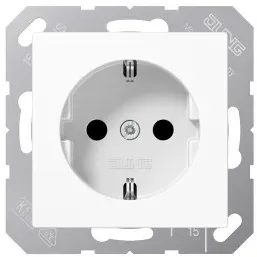 Jung A1520WW SCHUKO®-Steckdose, 16 A 250 V ~, Duroplast, Serie AS/A, alpinweiß A 1520 WW