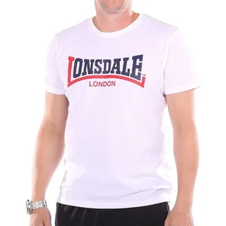 Lonsdale Herren T-Shirt normale Passform Two Tone weiß Größe XXL