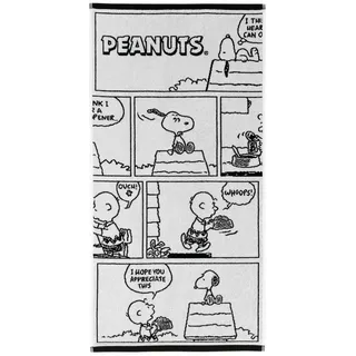 VOSSEN Peanuts Moments Handtuch 50 x 100 cm schwarz/weiß