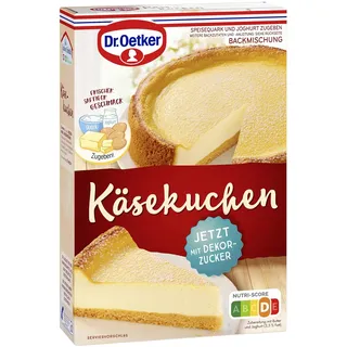Dr. Oetker Käse Kuchen, 8er Pack (8 x 580 g), Backmischung für Käsekuchen, einfaches & gelingsicheres Backen, Backmischung für Teig und Belag für einen Käsekuchen inklusive Dekorzucker zum Dekorieren, vegetarisch