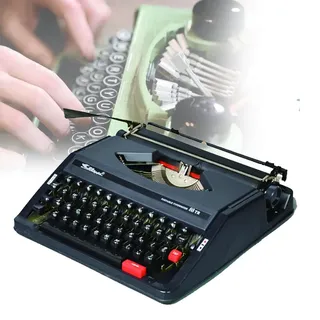 LSHFYV Retro Vintage Schreibmaschine, Traditionelle Altmodische Mechanische Englische Schreibmaschine, 1980 Klassische Nostalgie, Tragbare Retro-Handschreibmaschine, Vintage-Schreibmaschine,Black