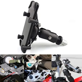 evomosa Motorrad Handyhalterung GPS-Halterung für 4 '' - 7 '' Smartphone Passt auf alle Motorräder mit Löchern Für R1 R6 F5 CBR650F VFR1200
