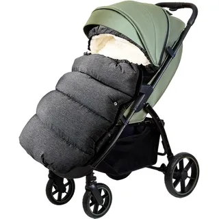 Universal Fusssack Winter Baby Kinderwagen, Baby Fußsack Kinderwagen Winter, Fußsack Buggy, Kinder Winterfußsack, Babyfußsack für Kinderwagen Sportsitz Babyschale, Verdicktes Design, Dunkelgrau