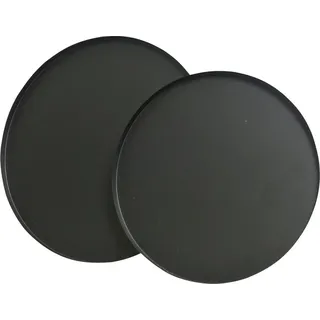 Kaemingk Tablett aus Eisen matt schwarz Ø 30 cm