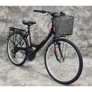 26 Zoll Damencityrad SAFIRO 21-Gang Kettenschaltung, Gepäckträger, Licht und Korb NEU 2608-Schwarz Bitte BEACHTEN AB 155 cm KÖPERGRÖSSE GEEIGNET !!!!!!!