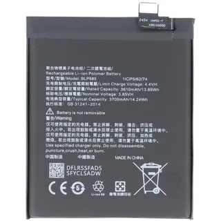 AccuCell Akku passend für ONEPLUS 6T, Li-Polymer, 3,85V, 3700mAh, 14,2Wh, built-in, ohne Werkzeug