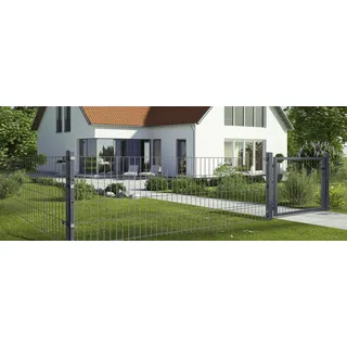 Floraworld Doppelstab-Mattenzaun Comfort 201 x 83 cm anthrazit