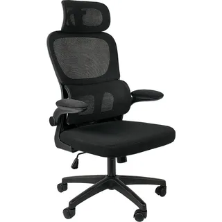 Mulisoft Bürostuhl Ergonomisch – Schreibtischstuhl mit 3D-Armlehnen, hoher Rückenlehne, verstellbarer Lendenwirbelstütze (nach oben und unten)... - Schwarz
