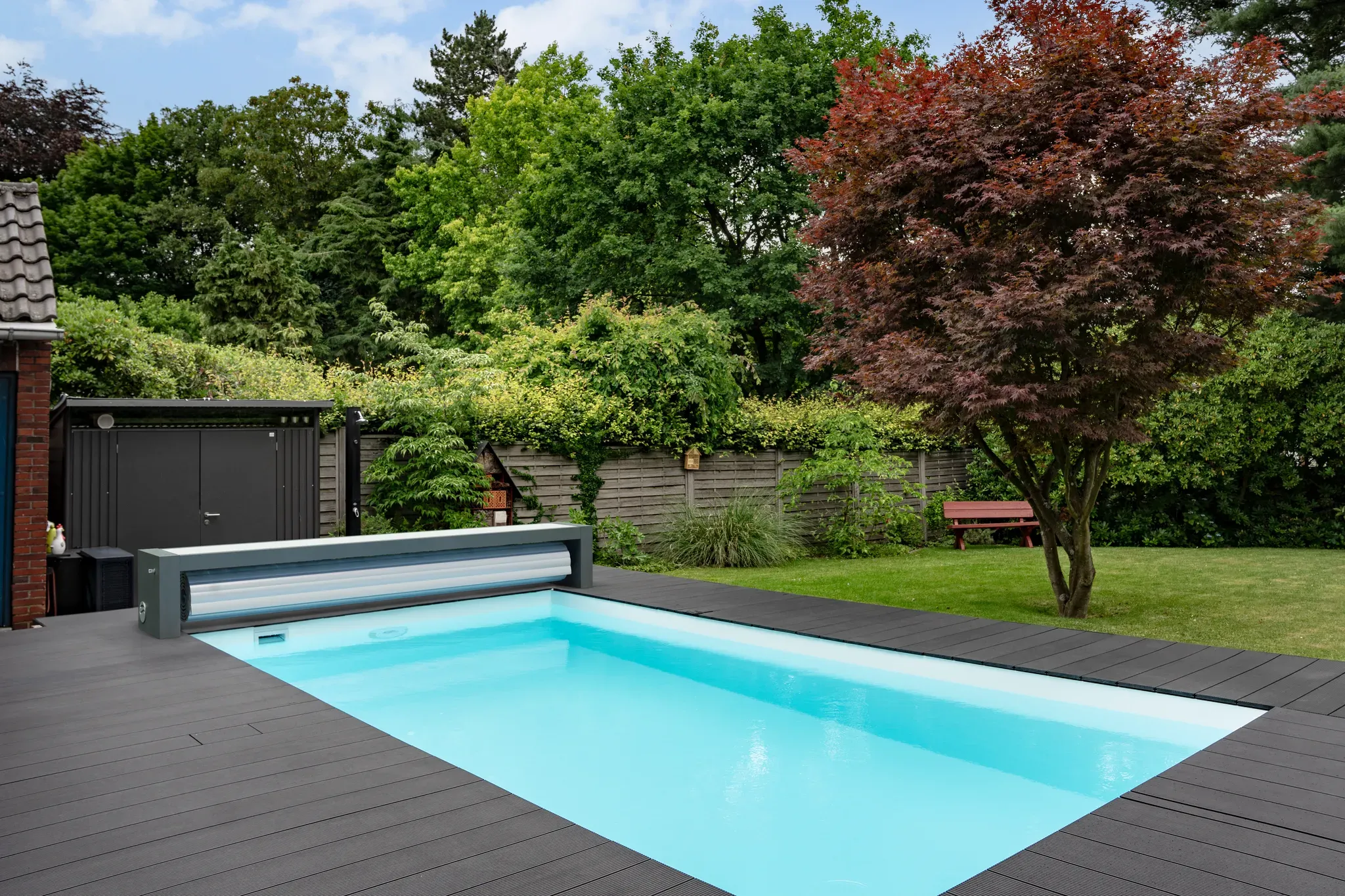 Pool-Oberflurrollladen - Bank