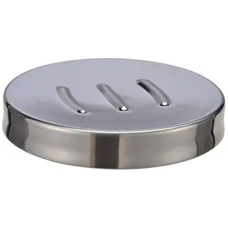 GartenHero Seifenschale Seifenschale Edelstahl Seifenablage Seifenaufbewahrung Seife Bad, Ø 11 cm silberfarben