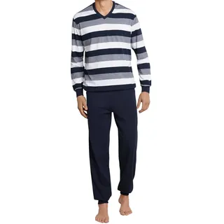 SCHIESSER Pyjama »"Dark Sapphire"«, (2 tlg.), mit Blockringeln Schiesser 803-dunkelblau