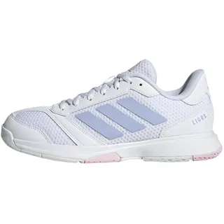 Adidas Ligra 8 Indoor Shoes Schuhe, Cloud White/Violet Tone/Clear Pink, 44