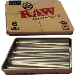 Raw Tin Case für 6 Cones King Size (Joint-Dose)