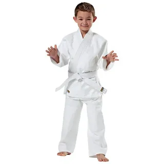 Kwon Judoanzug Randori Judo Anzug mit Gürtel Hose und Jacke Club Line (Komplett, 3-Teilig), Kinder Erwachsene Größen 120 - 200 cm weiß 8,5 OZ Jiu Jitsu Ju Jutsu 140