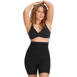 FINN Shapewear Bauchweg Unterhose Damen ohne Nähte - Stark Formende Body-Shaper Kompressions-Shorts - Seamless Miederpants mit hoher Taille für Frauen Schwarz XL - XL